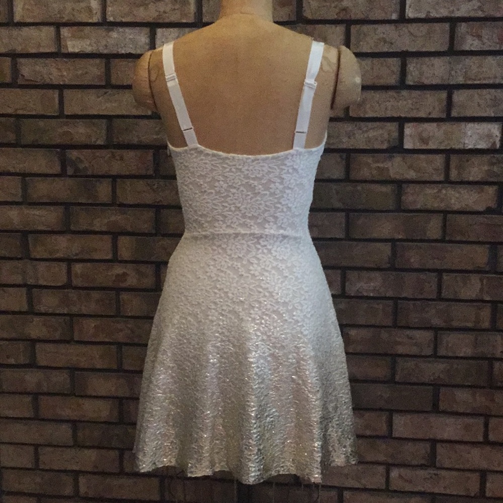 🥂Free People Gold & White Homecoming Dress - Picture 3 of 6